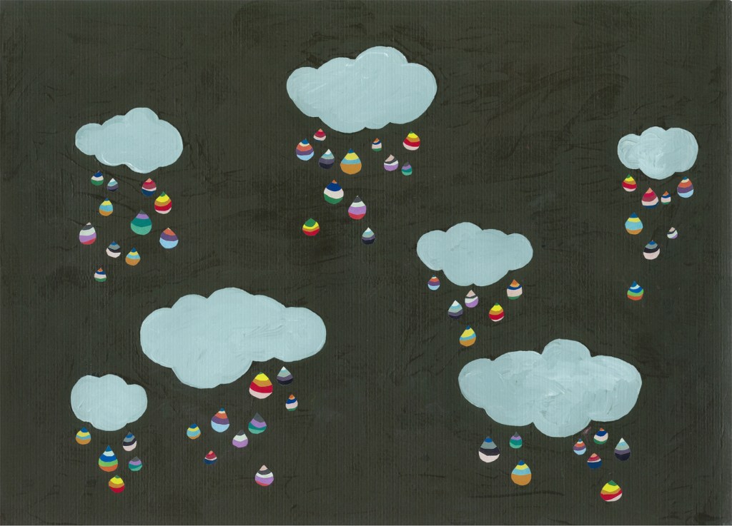 reflection of luminary in a raindrop